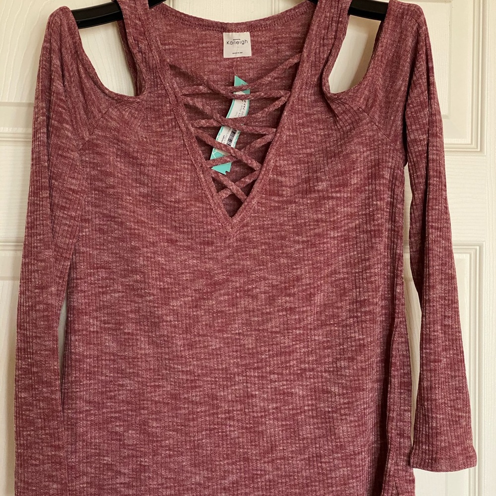 Bex Cold Shoulder Knit Top